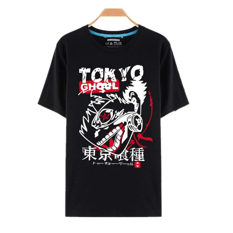 Cartoon Print Casual Men Anime T-Shirt