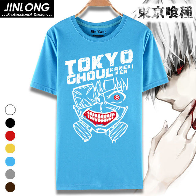 Cartoon Print Casual Men Anime T-Shirt