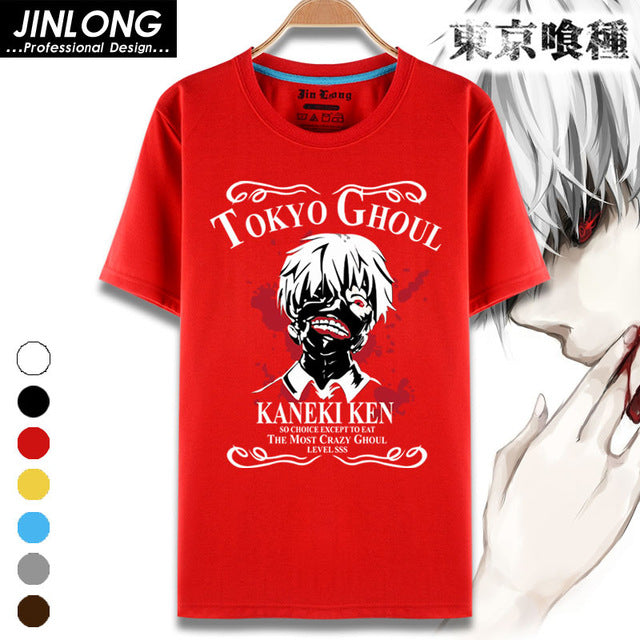 Cartoon Print Casual Men Anime T-Shirt