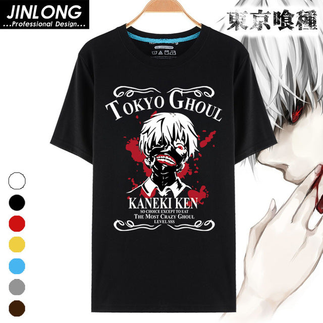 Cartoon Print Casual Men Anime T-Shirt