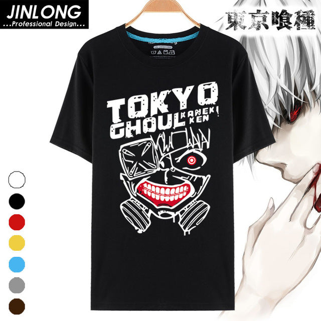 Cartoon Print Casual Men Anime T-Shirt