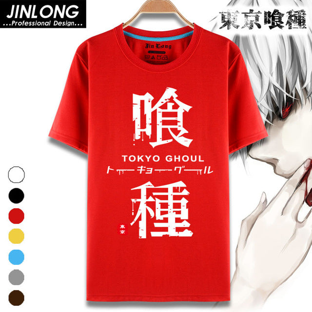 Cartoon Print Casual Men Anime T-Shirt