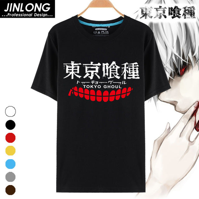 Cartoon Print Casual Men Anime T-Shirt