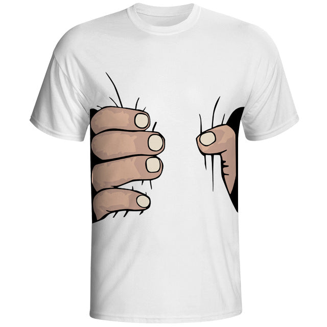 Anime Cartoon Men Printed T-Shirt