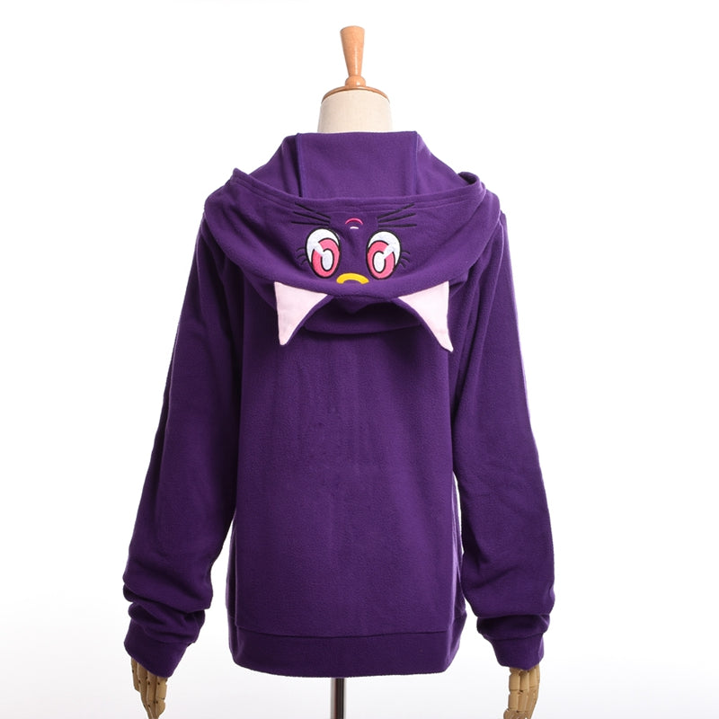 Casual Fleece Women Cartoon Anime Hoodies