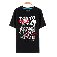 Cartoon Print Casual Men Anime T-Shirt