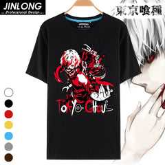 Cartoon Print Casual Men Anime T-Shirt
