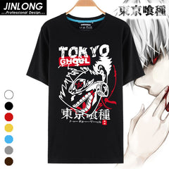 Cartoon Print Casual Men Anime T-Shirt