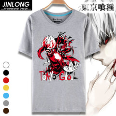 Cartoon Print Casual Men Anime T-Shirt