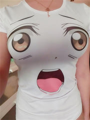 Women Anime Cute Emoji T-Shirt