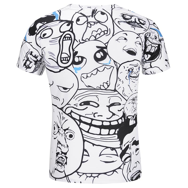 Cartoon Print Anime Men T-Shirt