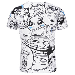 Cartoon Print Anime Men T-Shirt