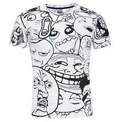Cartoon Print Anime Men T-Shirt