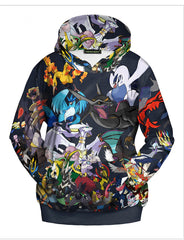 Casual Women Anime Printed Hoodies