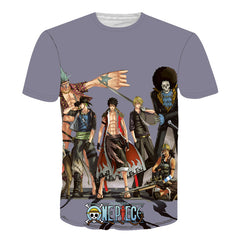 Cartoon Print Men Casual Anime T-Shirt
