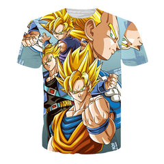 Cartoon Print Men Casual Anime T-Shirt