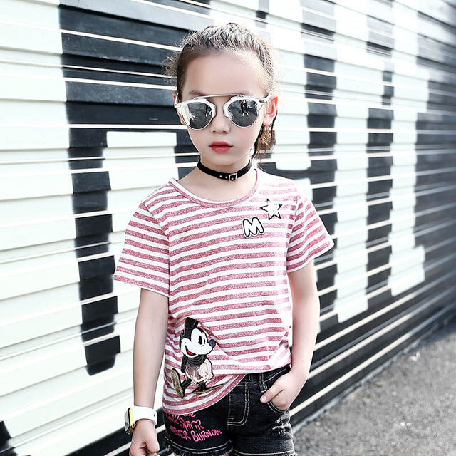 Anime Design Kids Stripe Fruit T-Shirt