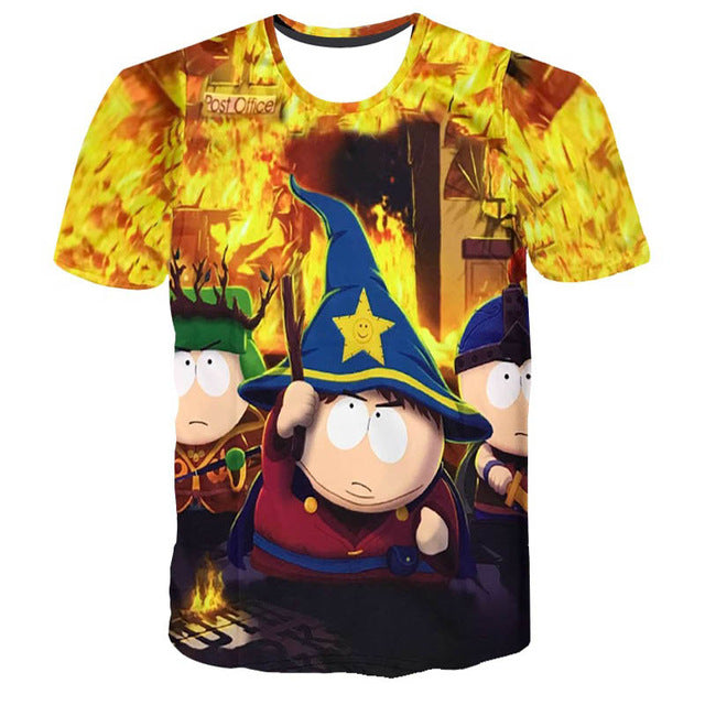 Cartoon Anime Men Fashion T-Shirt